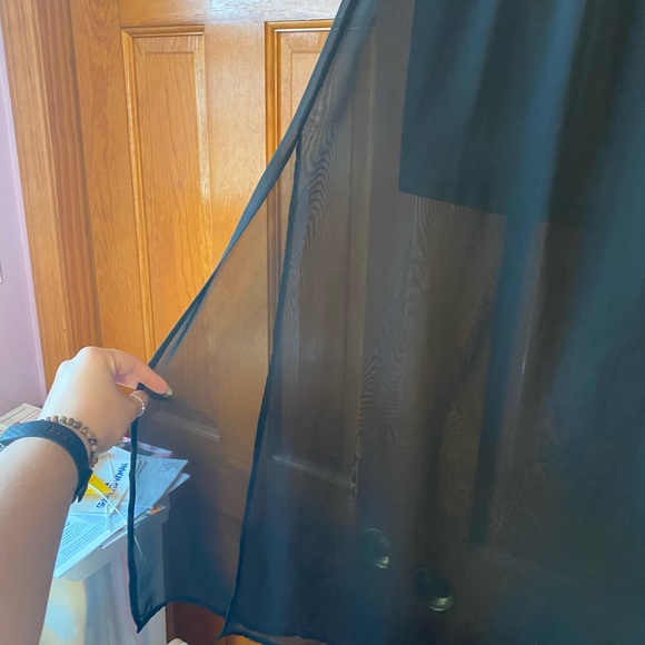 Charlotte Russe maxi skirt slit sheer panel size L - Picture 3 of 4